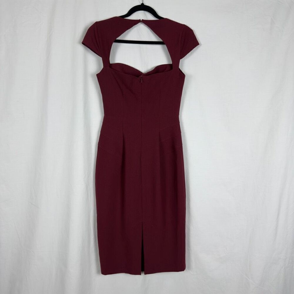 Janie Bryant X Black Halo Wine Burgundy Bodycon Dress - Women’s 2 - Picture 2 of 6